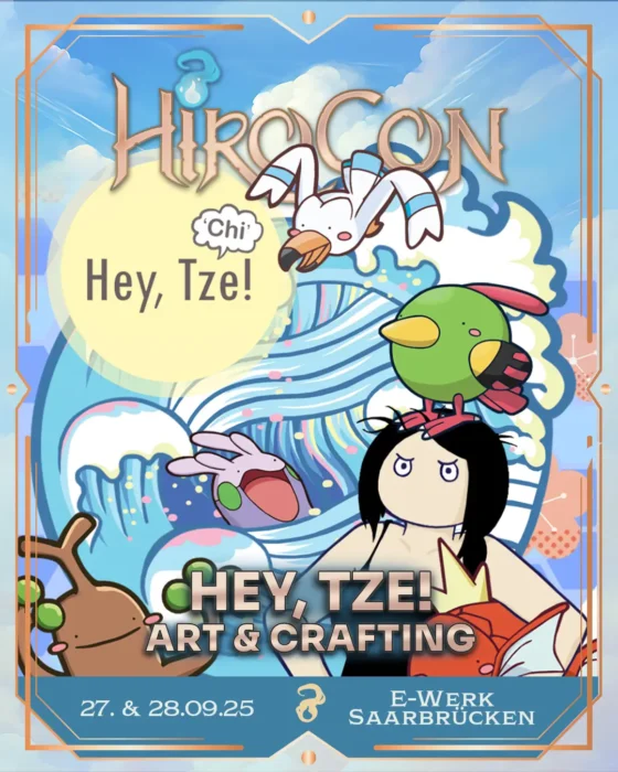 Hey, Tze! auf der HiroCon in der Art & Crafting Area - Pokemon Fanart mit der Künstlerin eingebunden auf einer Welle
