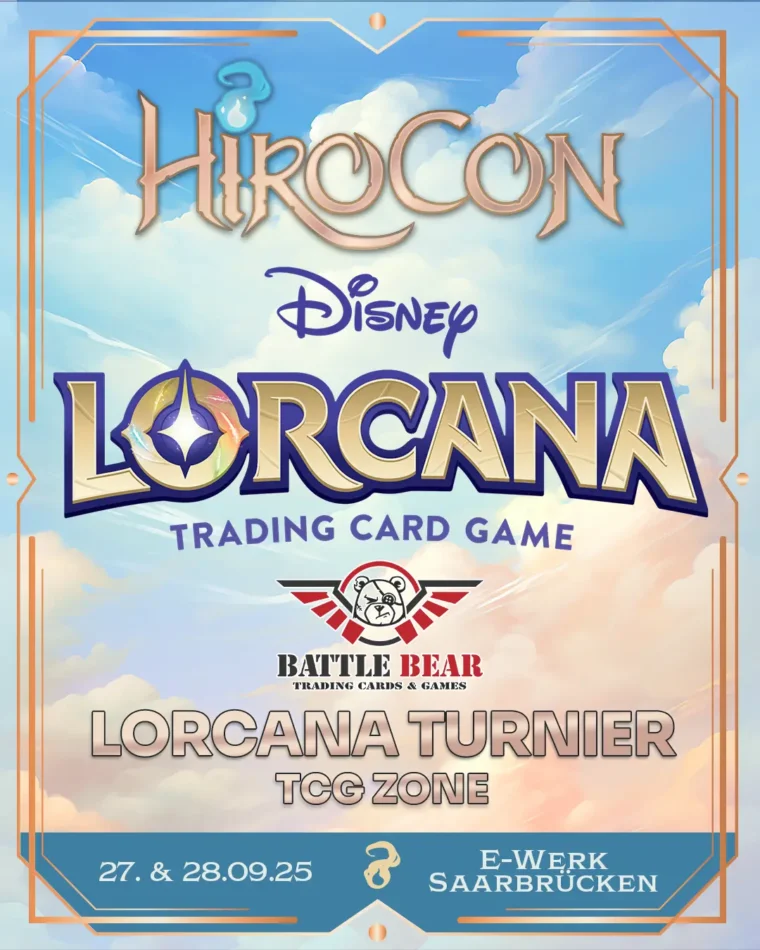 Disney Lorcana Turnier auf der Hiro Con Saar in der TCG Zone von Battle Bear