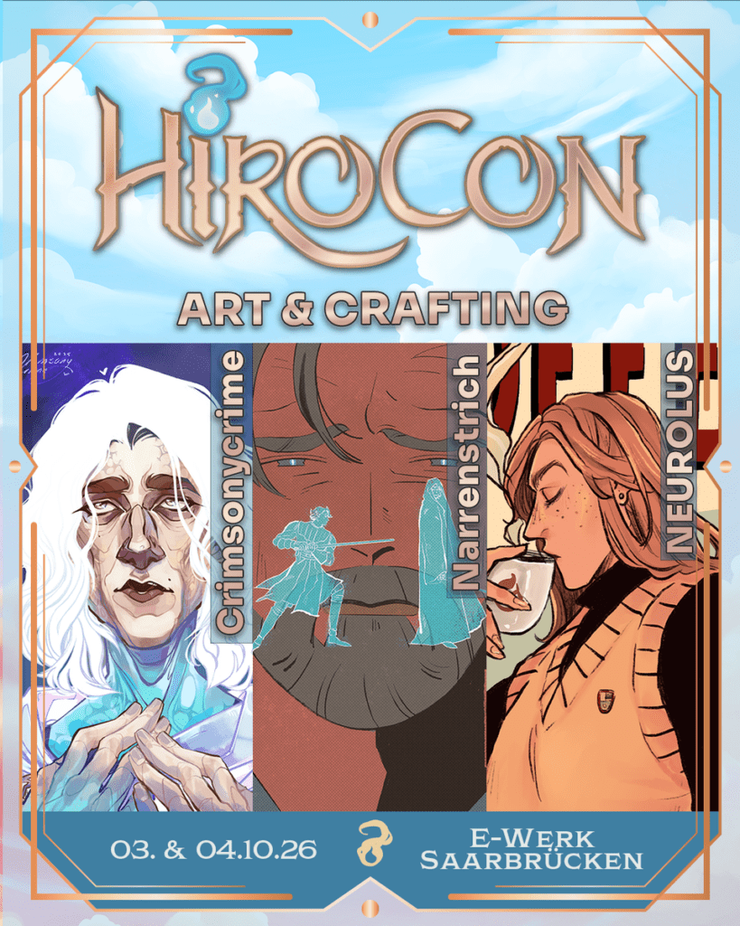 Announcement-Grafik: narrenstrich auf der HiroCon 2026