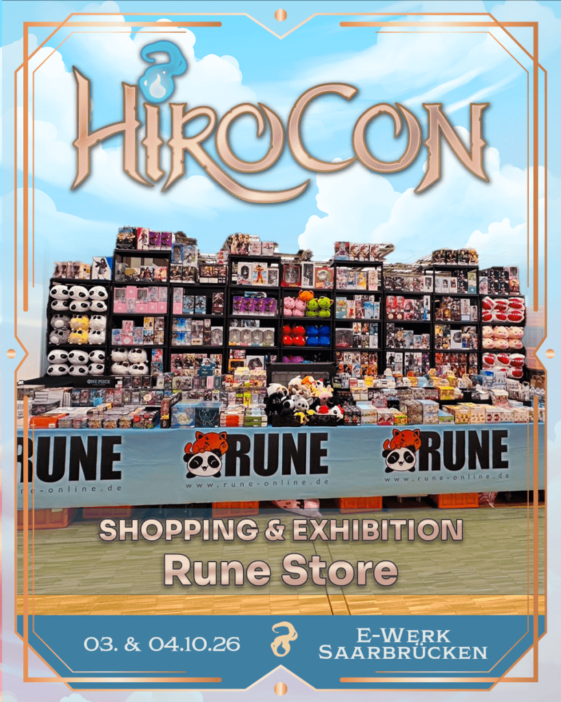 Announcement-Grafik: RUNE STORE (Ryoko Ichiba UG) auf der HiroCon 2026