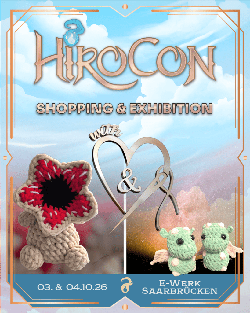 Announcement-Grafik: With Love and Needle auf der HiroCon 2026