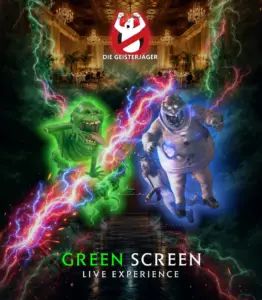 Die Geisterjäger: Green Screen Live Experience mit Slimer und Ghostbusters-Logo