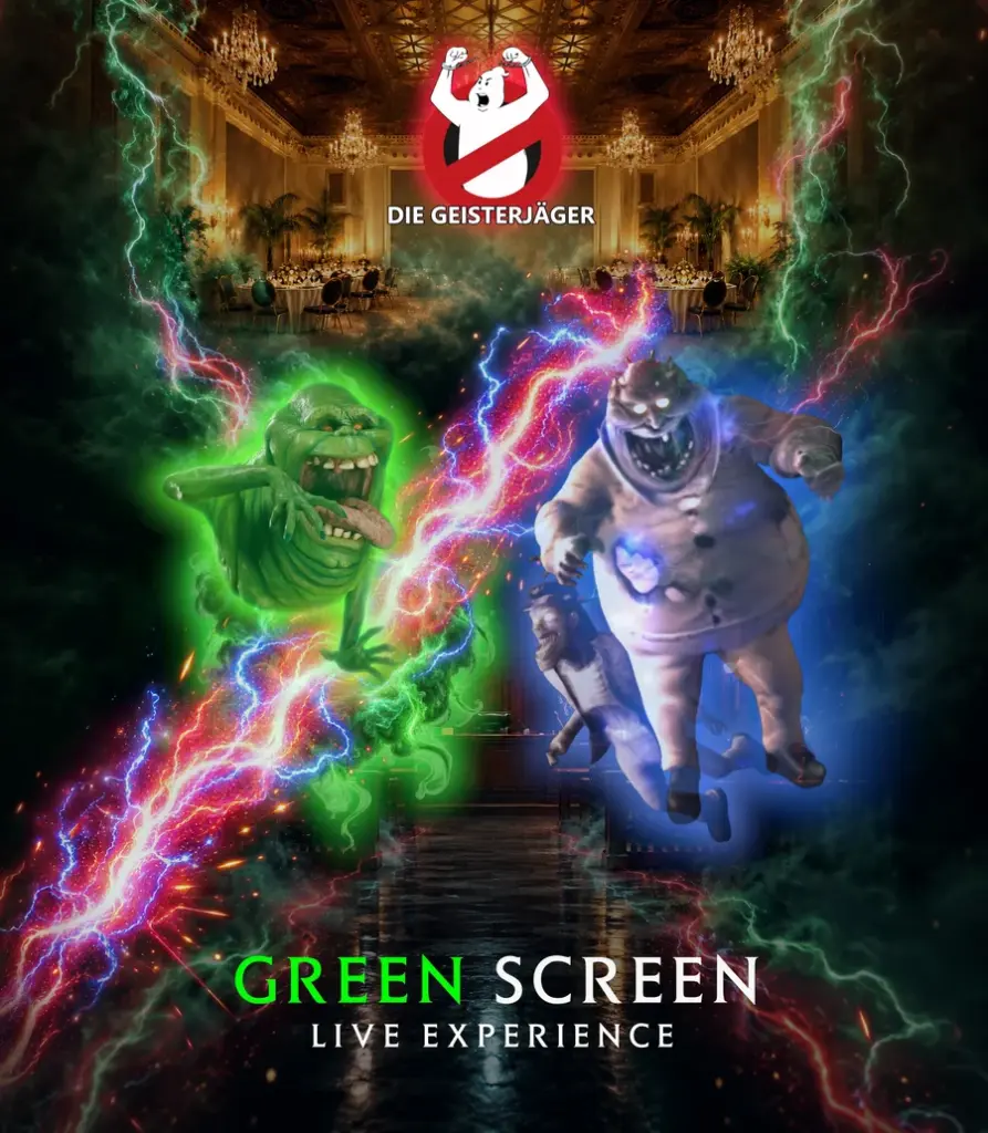 Die Geisterjäger: Green Screen Live Experience mit Slimer und Ghostbusters-Logo