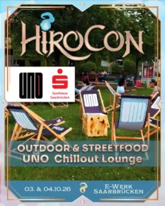 UNO Chillout Lounge mit Liegestühlen auf der HiroCon