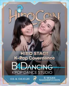 Ankündigungsgrafik Kpop Coverdance Duo Auftritt auf der HiroCon 2026
